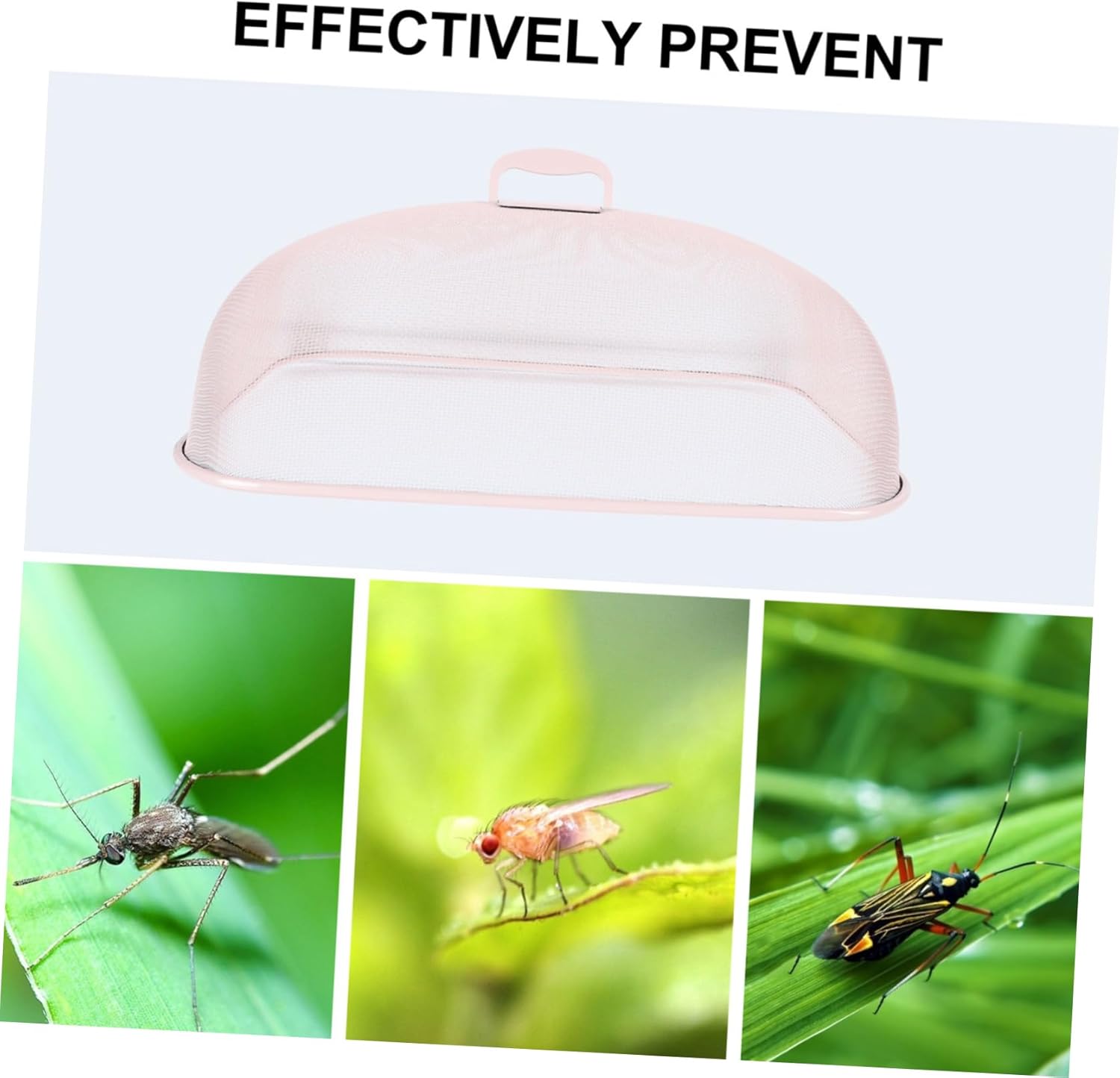 Kichvoe Large Pink Iron Art Food Cover Dustproof and Protective Tent for Home and Outdoor Use Easy to Clean and Store Keeps Food Fresh and Hygienic
