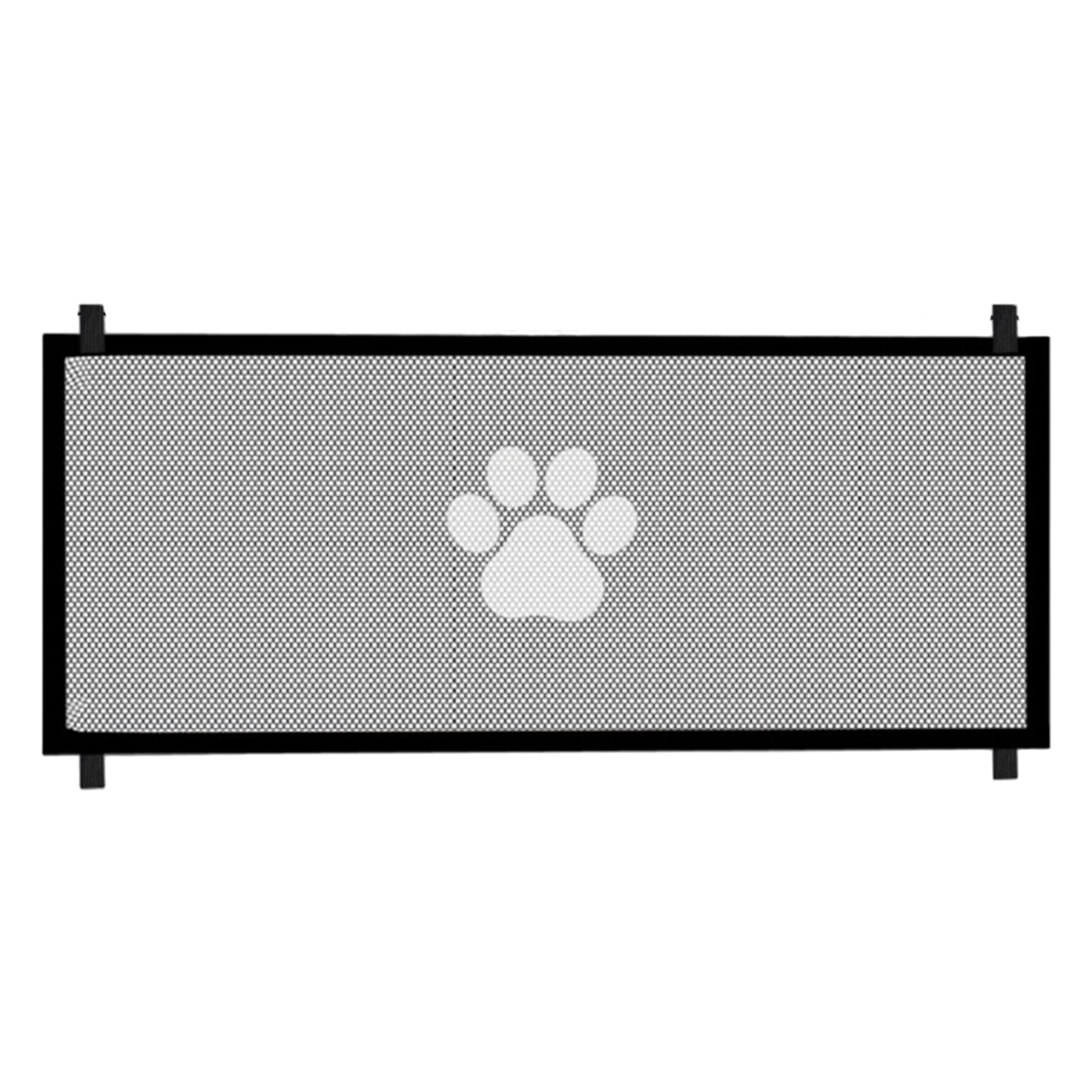 Mesh Gate for Pets Mesh Dog Gate, Retractable Pet for Doorways with Portable Foldable Design, 70.87" x 30.71" Adjustable Safety Barrier for Indoor Use