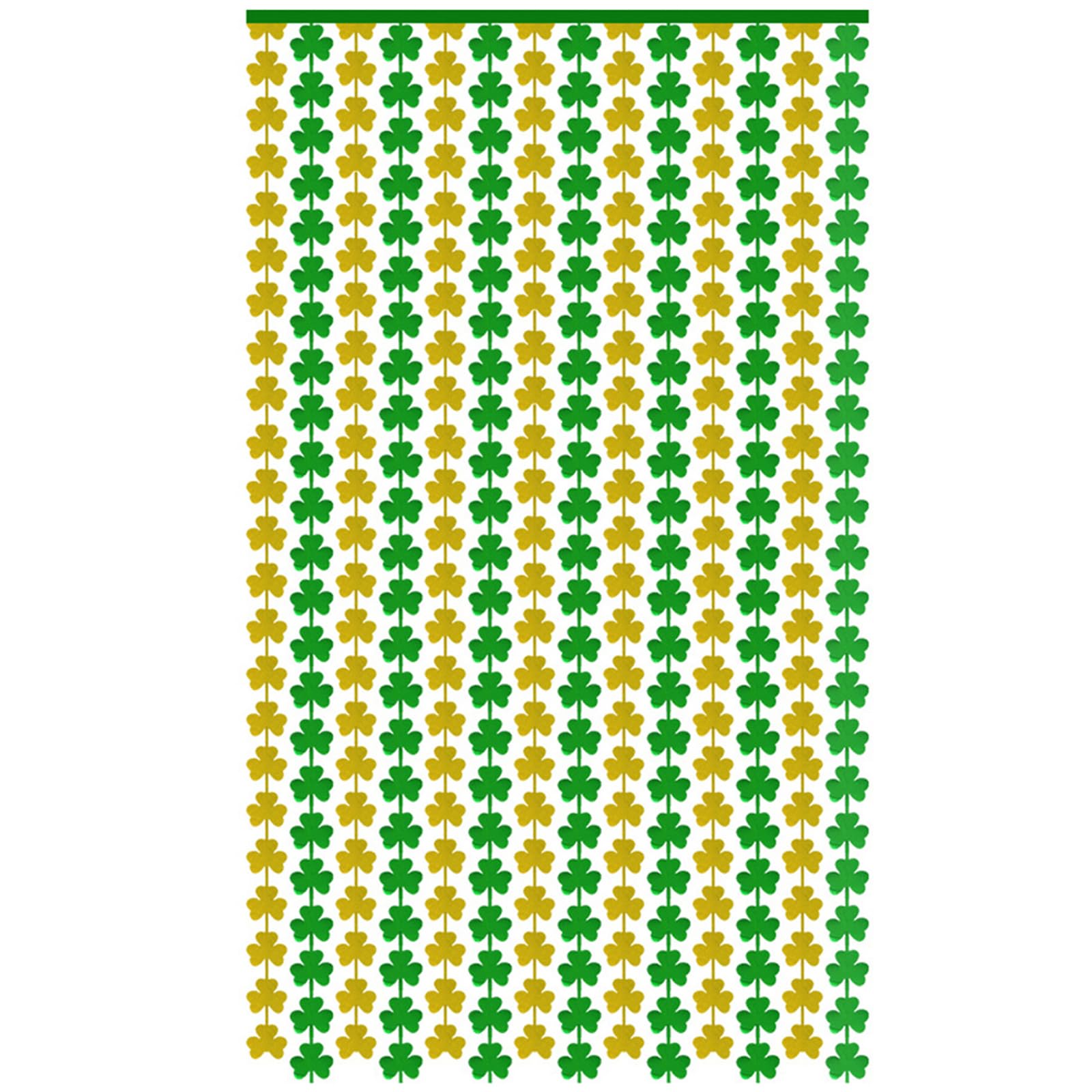 YWLUUOO StPatricks Day Banners Shamrocks Garlands Luckily Banners Burlap Irish Garlands Green and PET Shamrocks PET Clovers