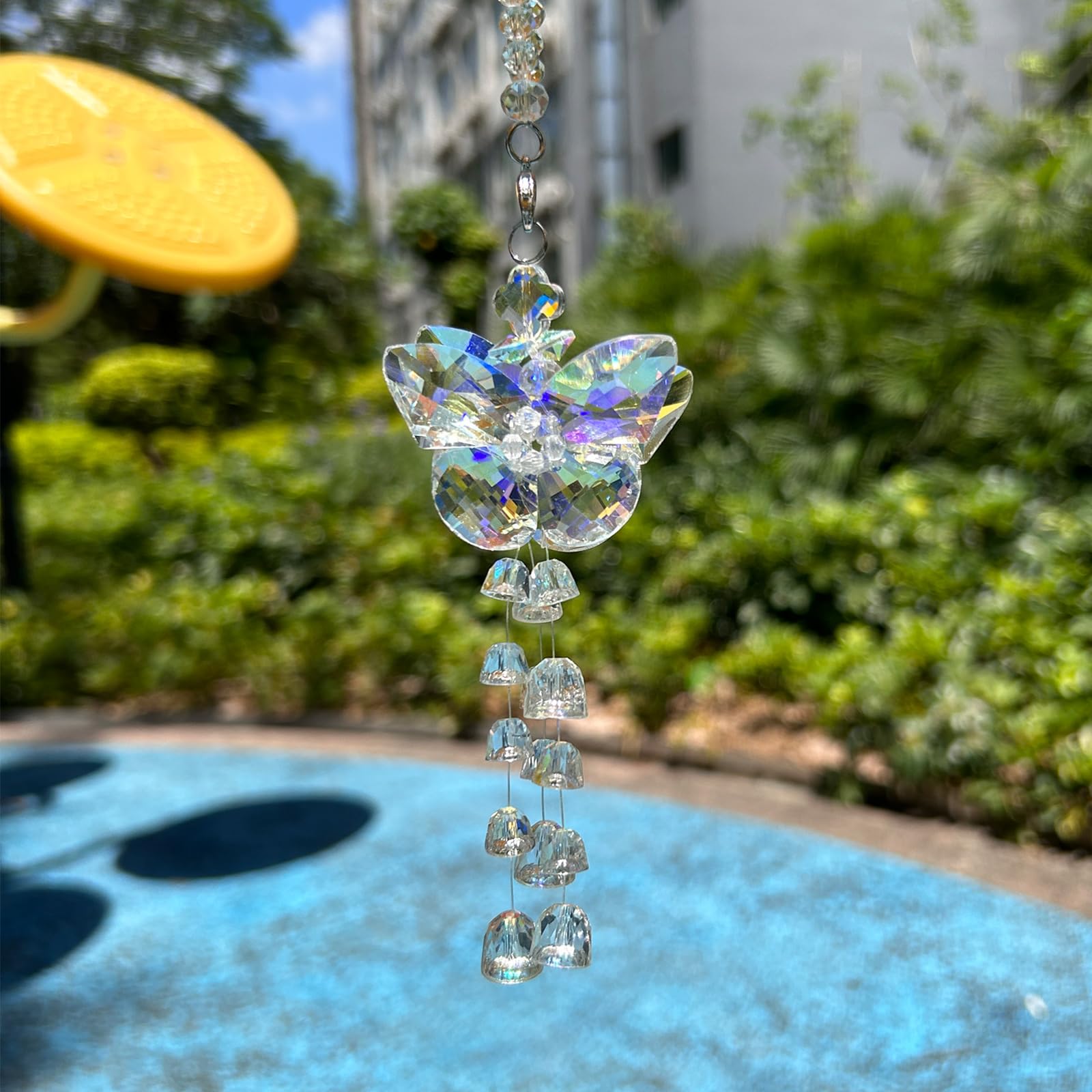 Attrape-soleil Papillon En Cristal - 30 Cm - Pour Fenêtre, Voiture Ou Décoration Intérieure - Crée Des Reflets Arc-en-ciel