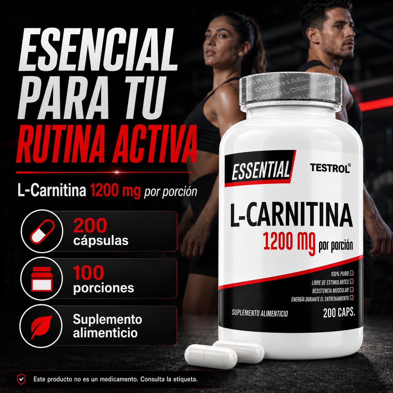 l carnitina tartrato para que sirve L-Carnitina 1200 mg por Porción, 200 Cápsulas, 100 Porciones, Pre Entreno sin Cafeína ni Estimulantes Fuerza y Cardio, Hombres y Mujeres Glutathione strong terminal white whey auckland Shape:Heart