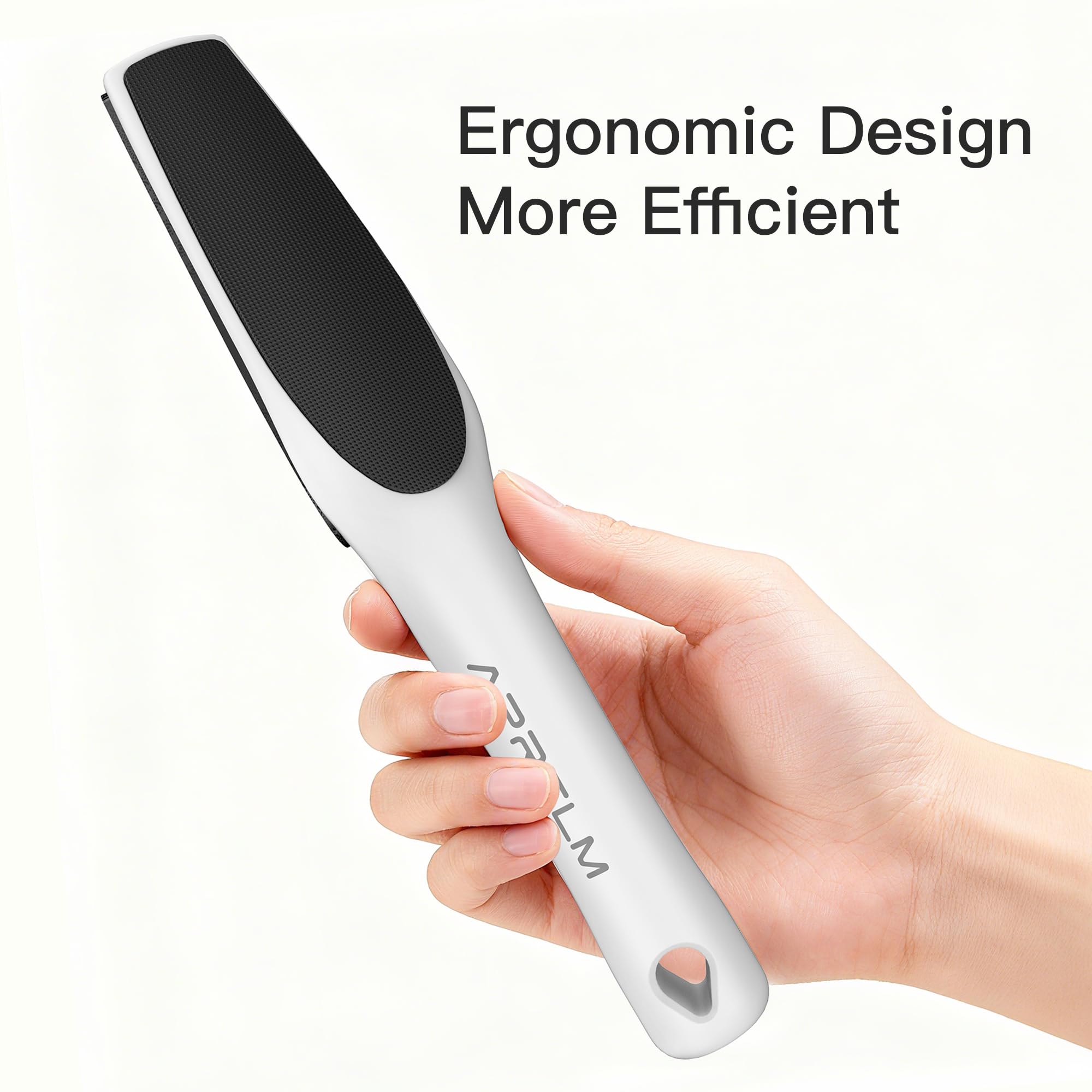 AprElm-H3 Professional 3-Sided Glass Foot Callus Remover, 3-in-1(Coarse, Medium, Fine) Foot File Pedicure Tools for Feet Hard Skin Smooth Polishing (White)