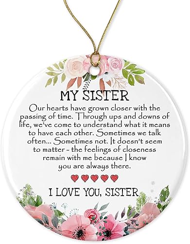 Miniatura 1 de My Sister  I Love You Sister  Regalos para hermanas  Letrero de recuerdo de corazón, placa de regalo para hermana para hermana  Regalos para la