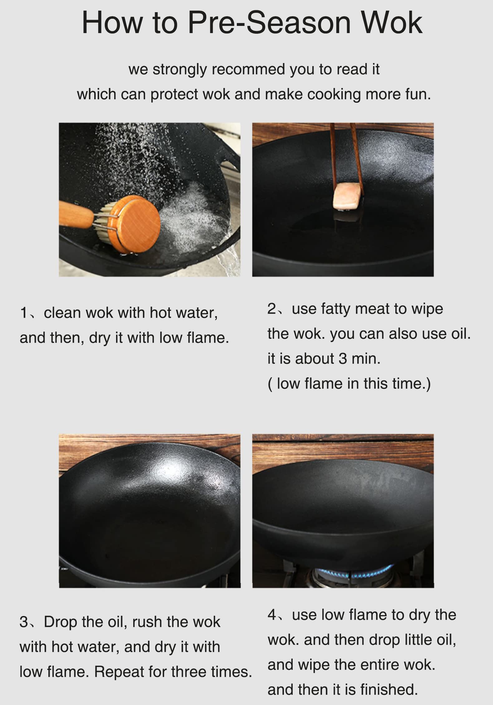 Woks and Stirfry Pans by Cyrder 11inch Deep Frying Wok Pan, Depth