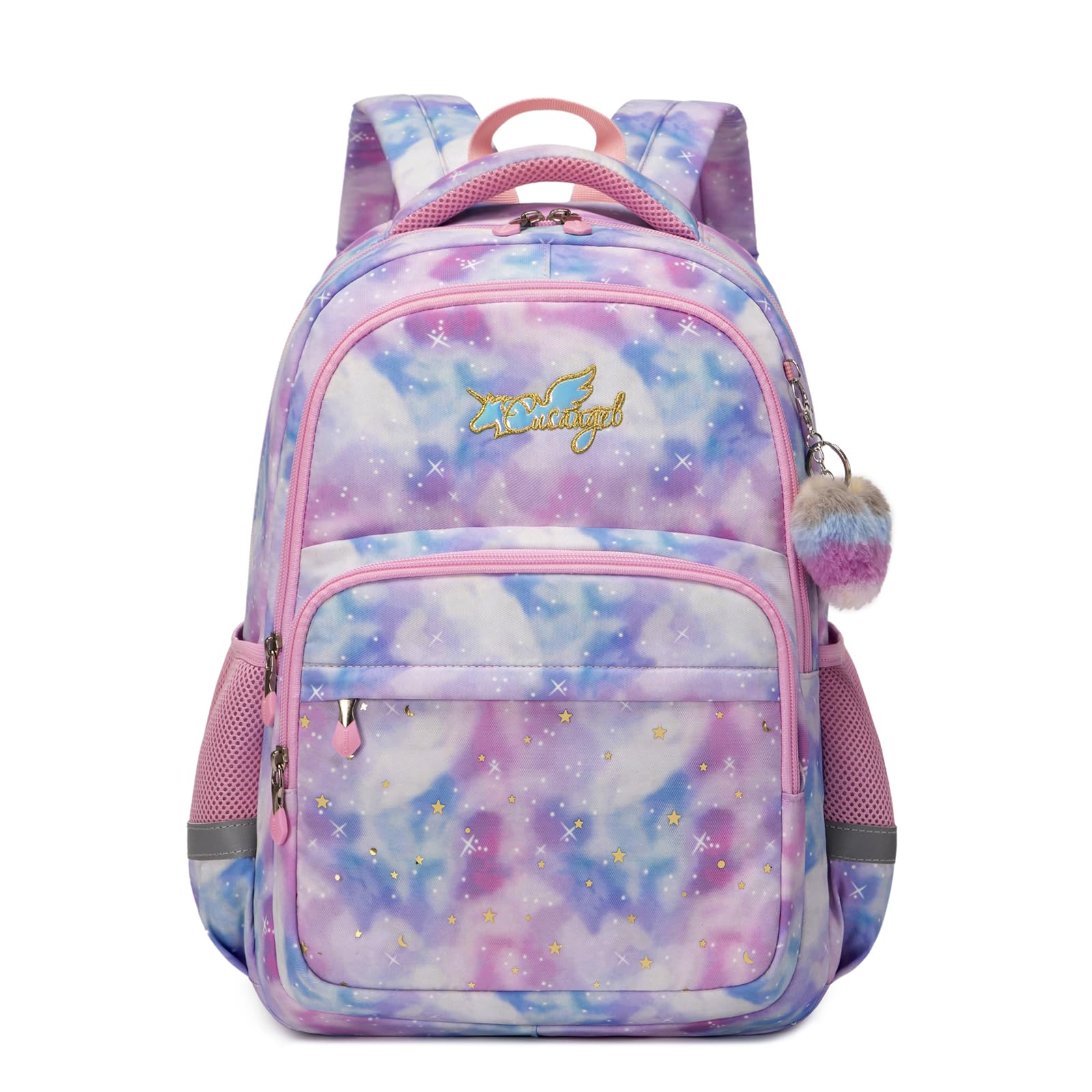 CusangelSchool Backpack Girls Boys 16 Inch School Backpack 5-10 Years Large Capacity Water-Repellent with Laptop Compartment Children's Backpack
