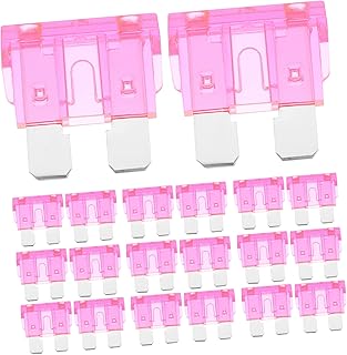 25Pcs Automotive Blade Fuse Assortment Metal Replacement Kit for Car Truck Rv Vehicle Circuits Safety Protection Standard Ampere