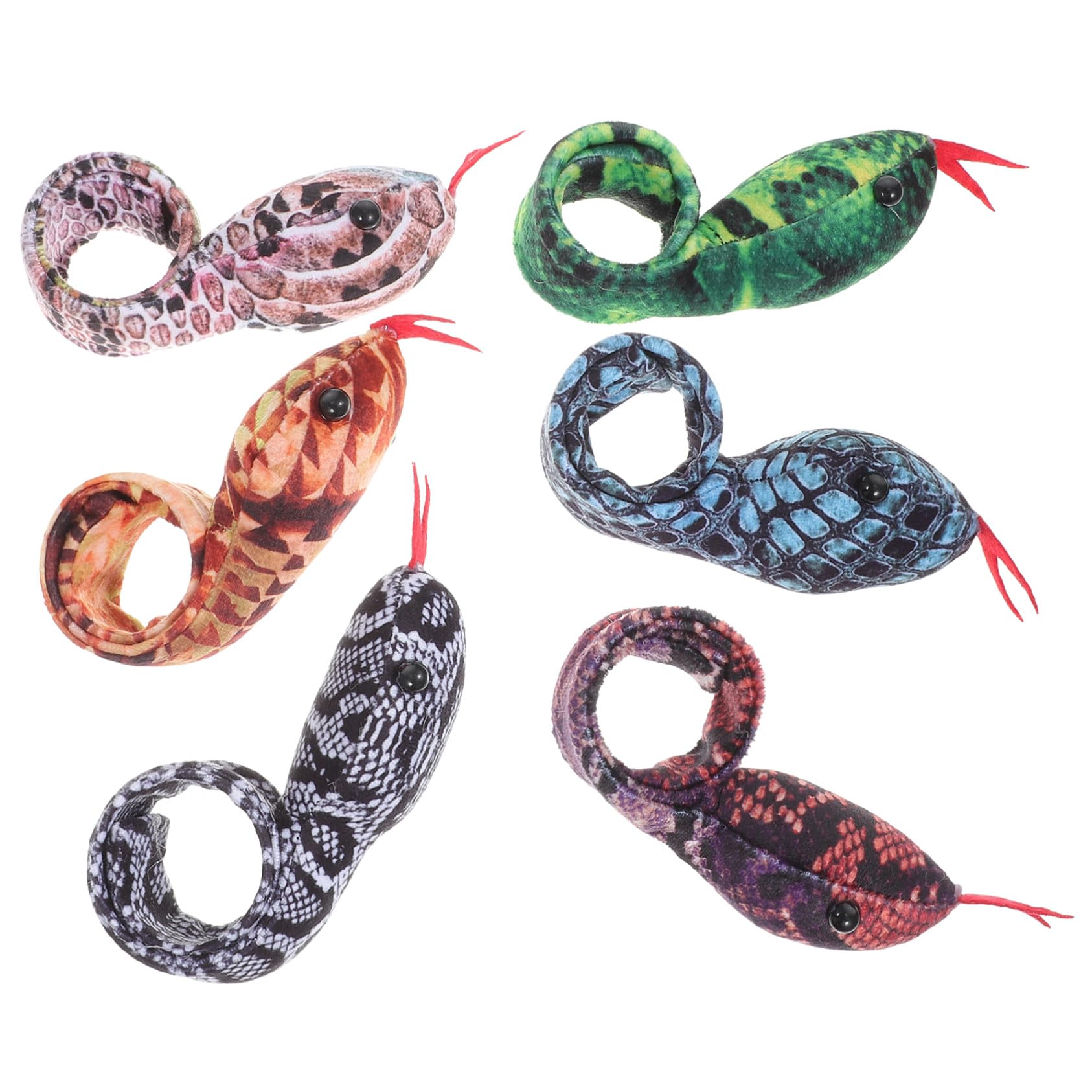 HEALSOPTHY 6pcs Boys and Girls Slap Wristband Snake Animal Shape Bracelet Party Favor for Boy Girl Camping Events