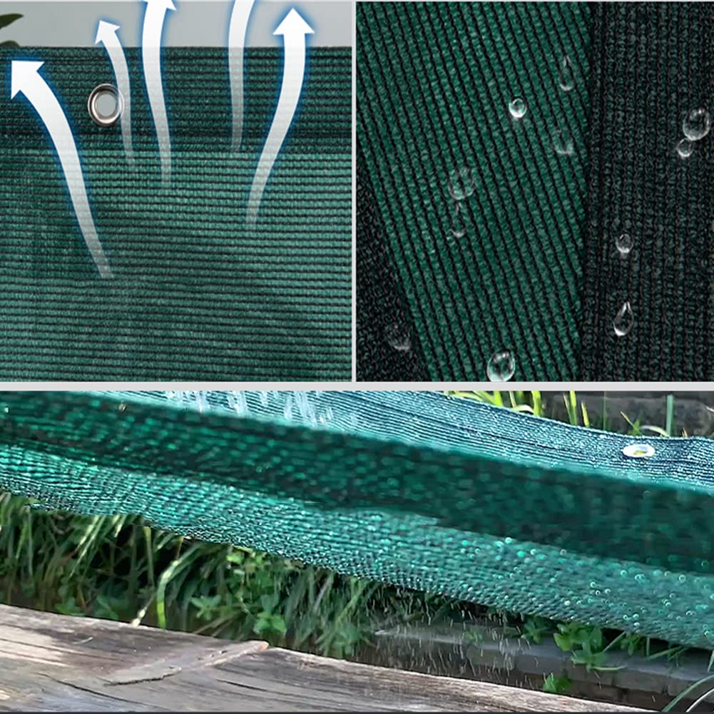Balkon Sichtschutz, Deck Pool Zaun Geländer Windschutz Stoff Tuch Mit Zip Ties, 90% Blockade Garten Sichtschutz Abdeckung,Grün,0.9x6m