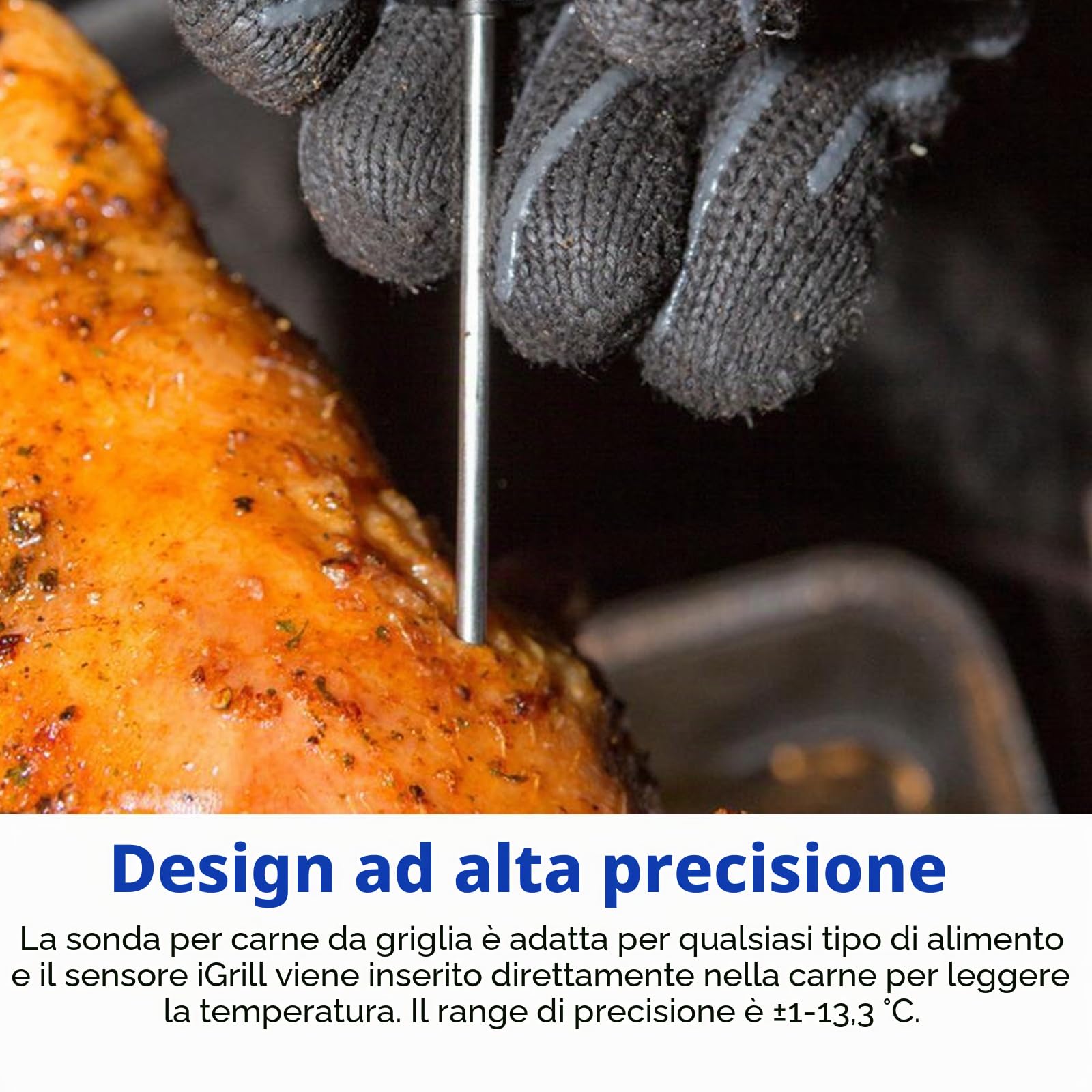 4 pezzi di sonda di ricambio per griglia compatibile con Weber, sonda di precisione per griglia a carne (da -30 °C a 300°C), sonda di ricambio per termometro da carne, termometro per griglia