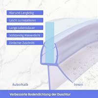 KOOBON Ívelt Zuhany Tömítés 2x50cm Negyedkör Üvegajtó Tömítőszalag 6mm 7