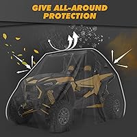 Vista 8 de Funda RZR, funda Kemimoto para UTV impermeable para todo tipo de clima, cubierta resistente con tiras reflectantes y cremallera lateral compatible
