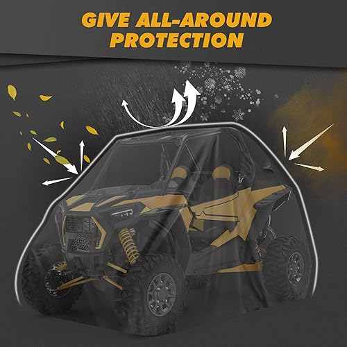 Miniatura 8 de Funda RZR, funda Kemimoto para UTV impermeable para todo tipo de clima, cubierta resistente con tiras reflectantes y cremallera lateral compatible
