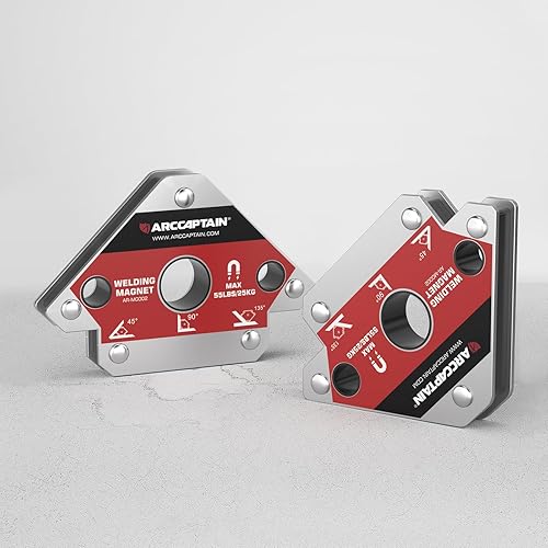 Miniatura 10 de ARCCAPTAIN Imanes de soldadura 4pcs 25LB Juego de imanes de soldadura, soporte de soldadura magnético, accesorios de soldadura de poder de sujeción