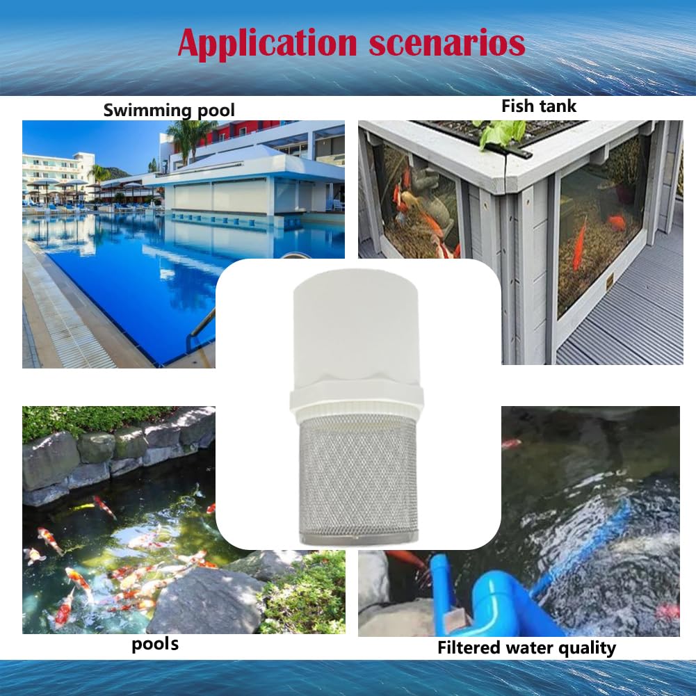 DN80 3 inch Suction Strainers Stainless Steel Filter Cover Connected to DN80/3 inch PVC Water Pipe Used to Remove Debris and Reduce Solid Entry — Amazon image 5