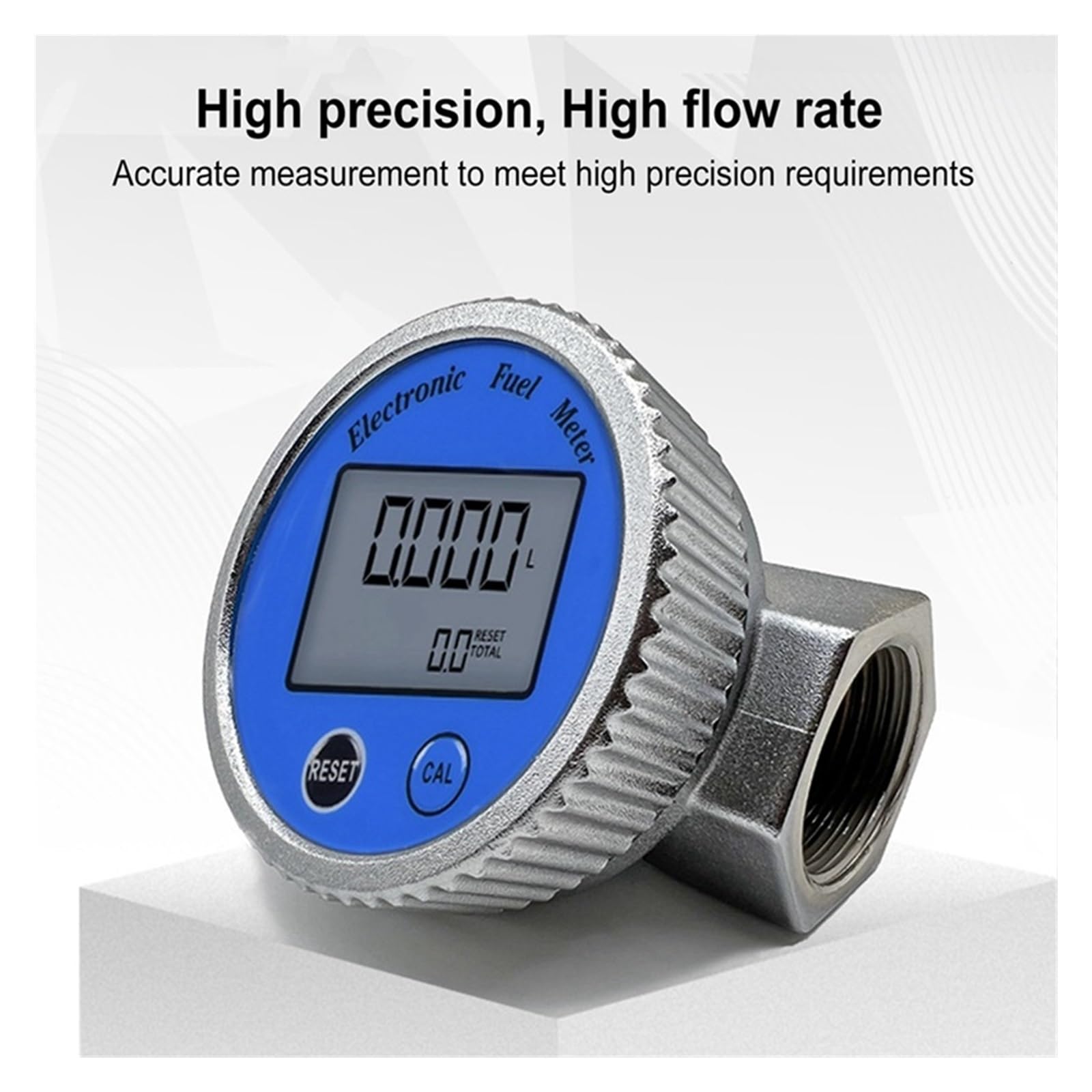 Medidor de flujo de agua, 1 Uds Dn25mm Medidor De Flujo Electrónico Alta Precisión Combustible Digital Metanol Aceite Azul