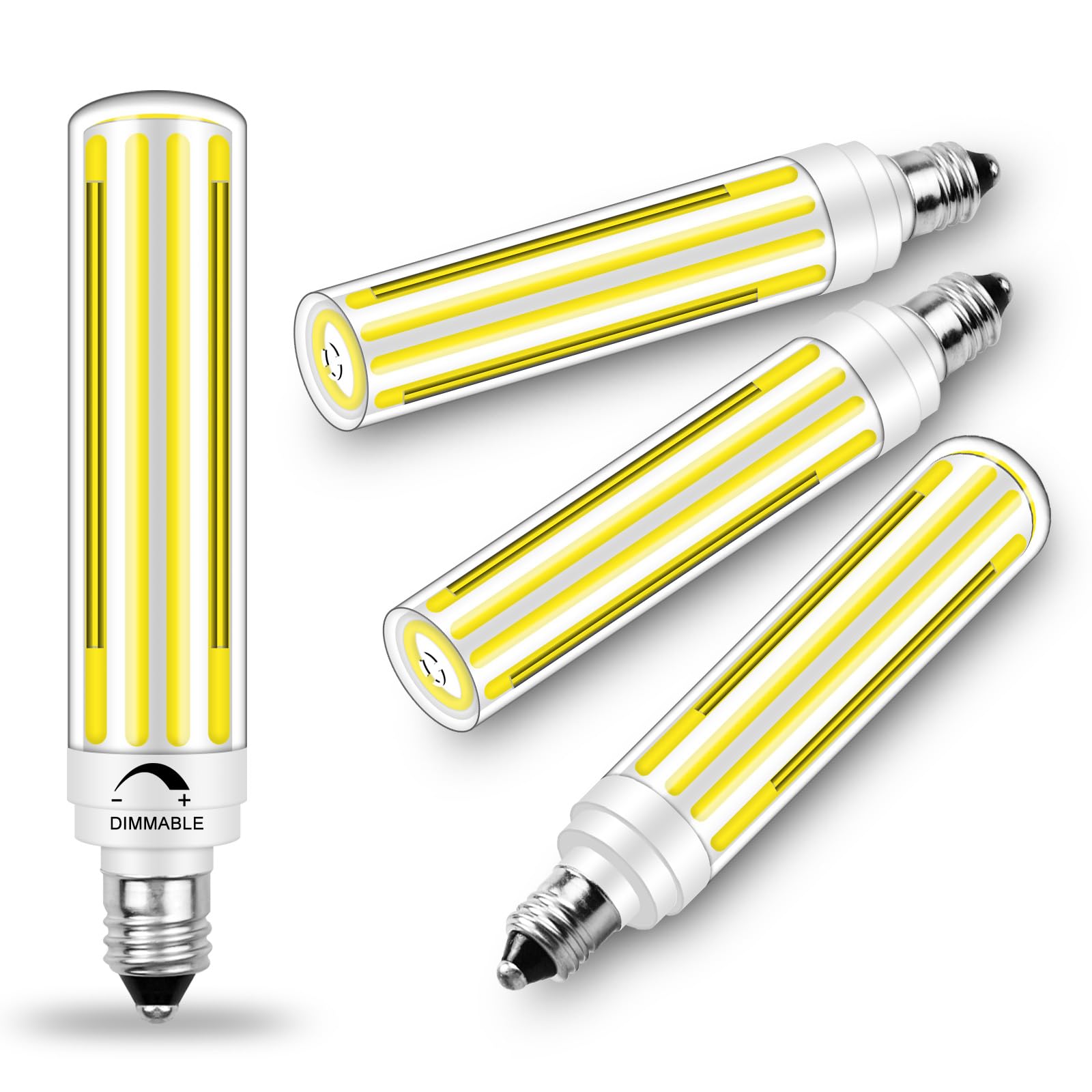 E11 LED Bulb 120V 10W, 120W Halogen Equivalent 6000K Cool White, 4 Pack