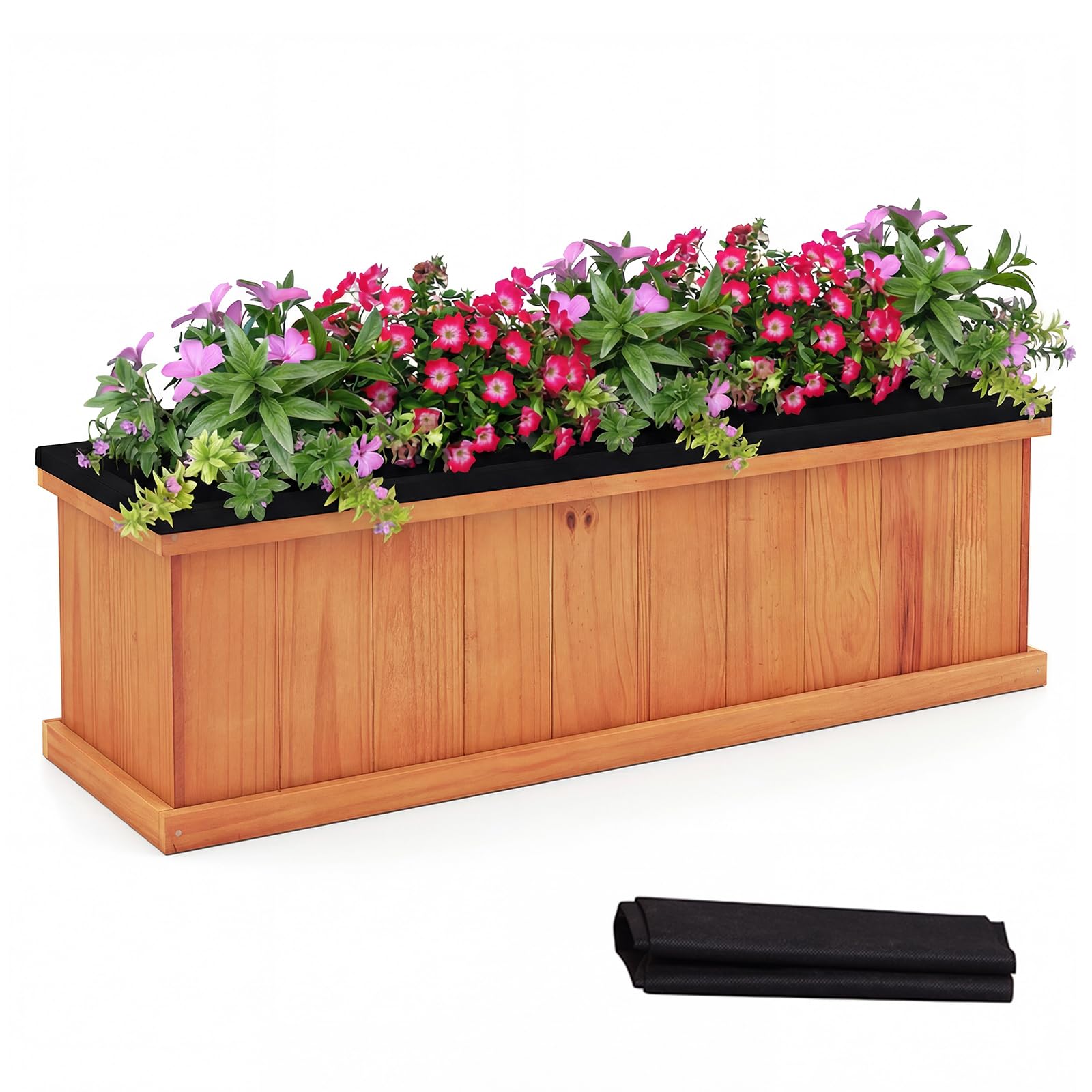 Giantex 40x13x12in Raised Garden Bed Orange