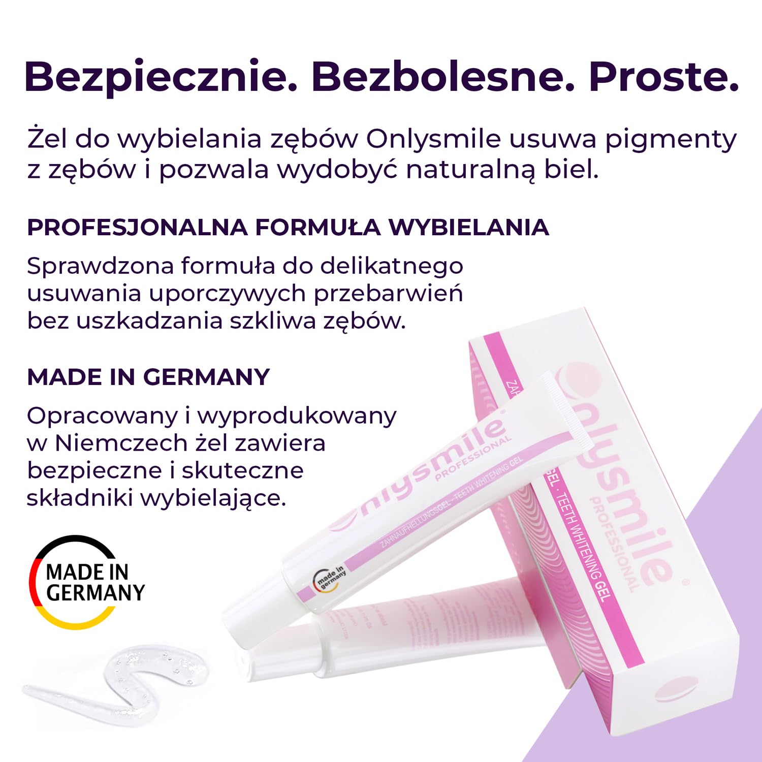Onlysmile dwupak 2x żel wybielający do białych zębów | Żel do wybielania zębów o natychmiastowym działaniu | Kosmetyczne czyszczenie zębów | Bezpośrednio od producenta - Wyprodukowane w Niemczech