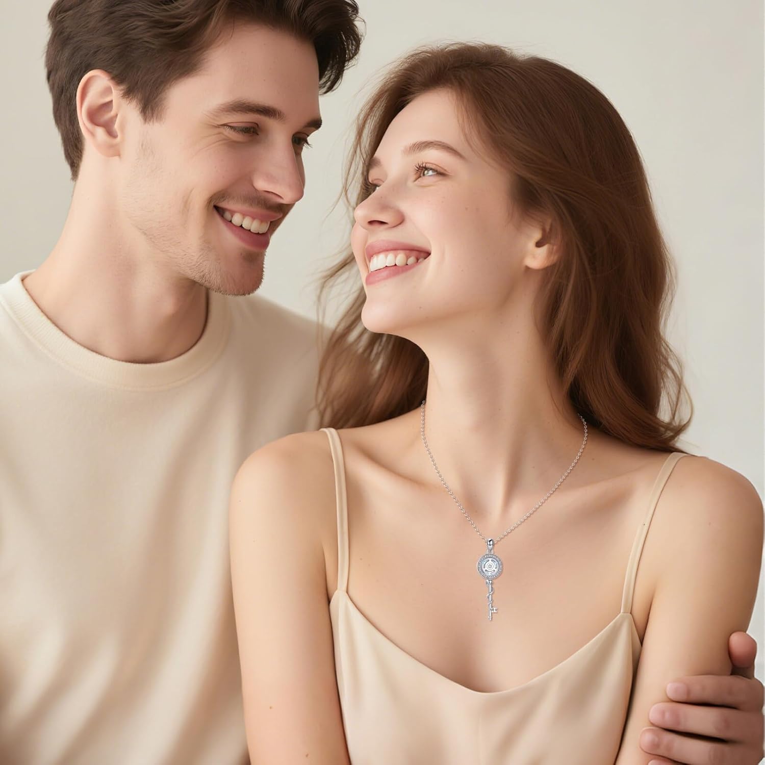 URONE Hecate Necklace 925 Sterling Silver Moonstone Wheel of Hecate Pendant Necklace Wiccan Jewelry Gifts for Women Men - Image 3