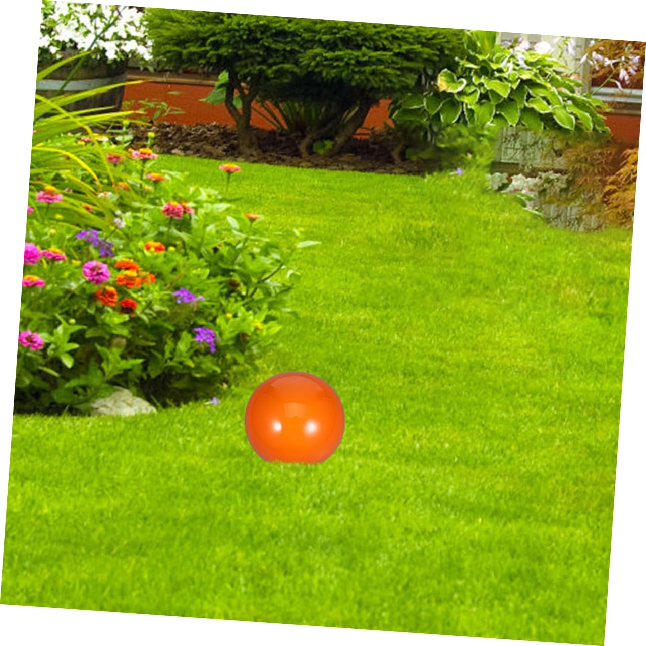 TOPBATHY Palla Specchio da Giardino in Acciaio Inox Riflettente Arancia