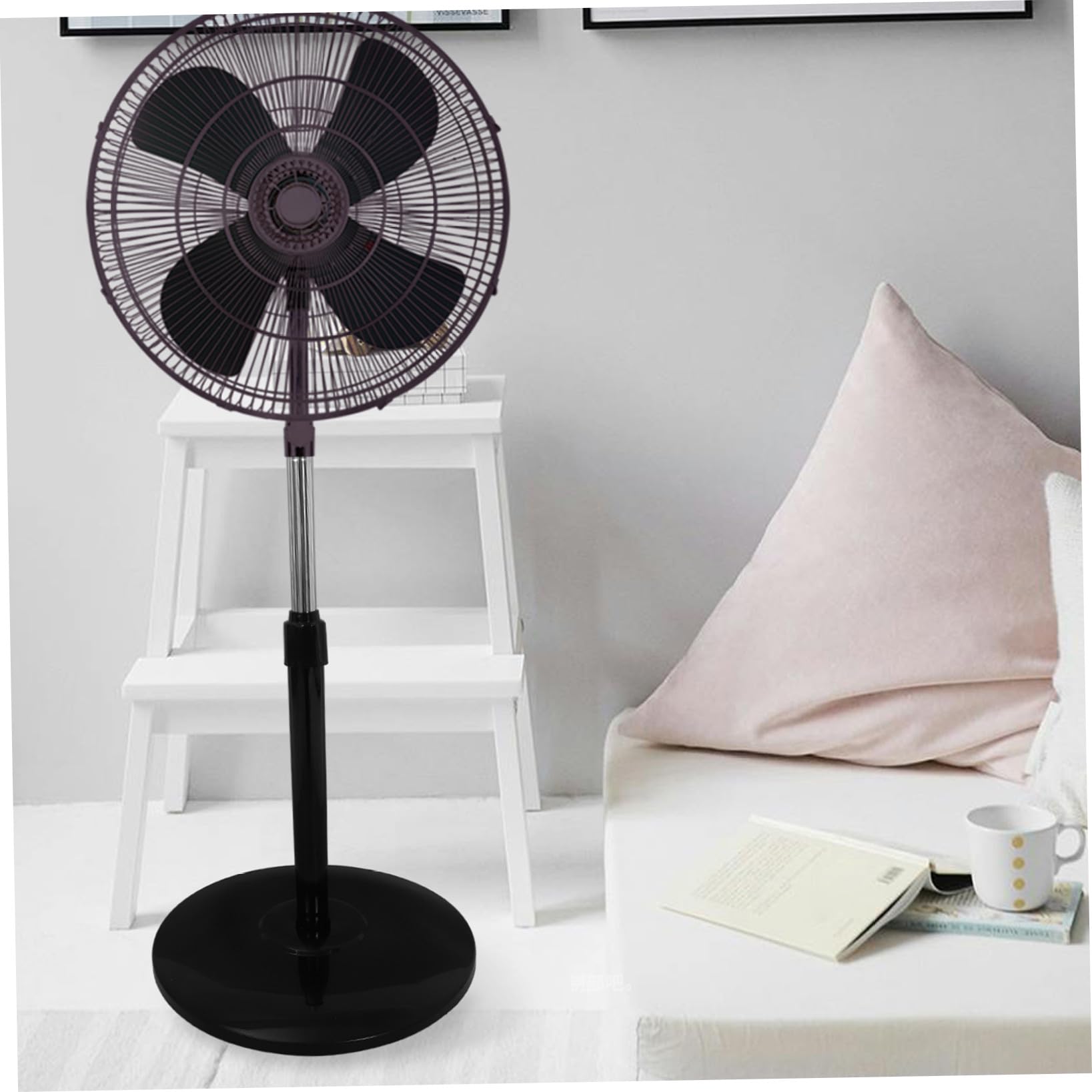 UKCOCO Supporto Regolabile per Ventilatore Piantana Asta Estensione in Acciaio e Base Rinforzata Nera Compatibile con Vari Modelli Ventilatori Elettrici Installazione Facile e Duratura