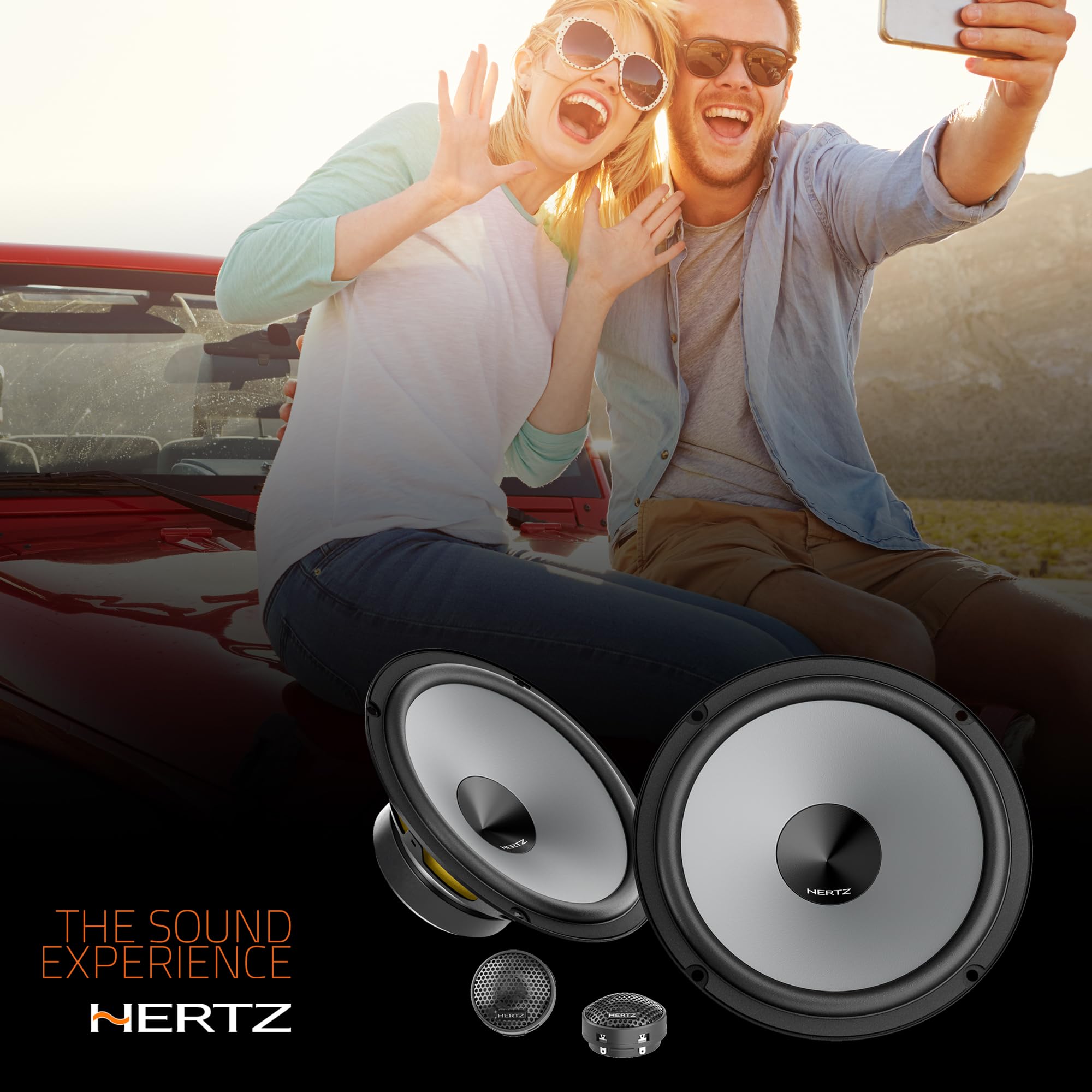 Hertz K 165 – Kit Haut-Parleur Audio 2 Voies avec Woofer 165 mm et Tweeter PEI 24 mm, Son Puissant et Équilibré, 300W Max | Papier pressé hydrofuge, tweeter PEI 24 mm, crossover inclus, 165 mm, 75 W RMS, 4 Ohm, 93,5 dB, Inst. DIN