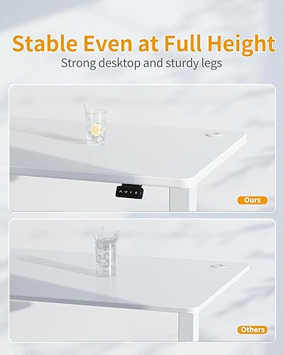 Miniatura 3 de CubiCubi Escritorio eléctrico de pie, mesa ajustable de altura de 40 x 24 pulgadas, muebles ergonómicos de oficina en casa con tablero de empalme,
