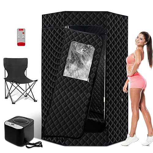 Portable Sauna Box, Steam Sauna for Home with 4L Steamer,
