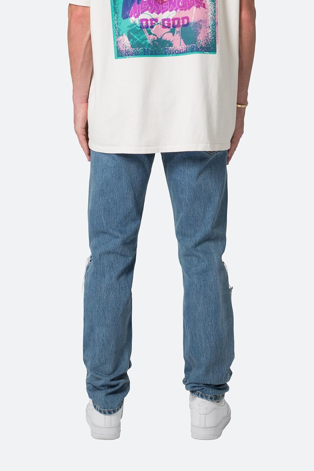 mnml Mens Mnml D530 Zipper Straight Denim - Image 4