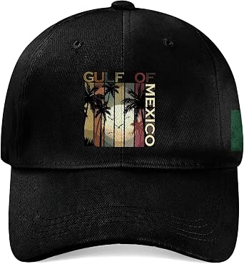 Gulf of Mexico Est 1550 Cap, Political Hats, Vintage Mexico Baseball Hats for Men