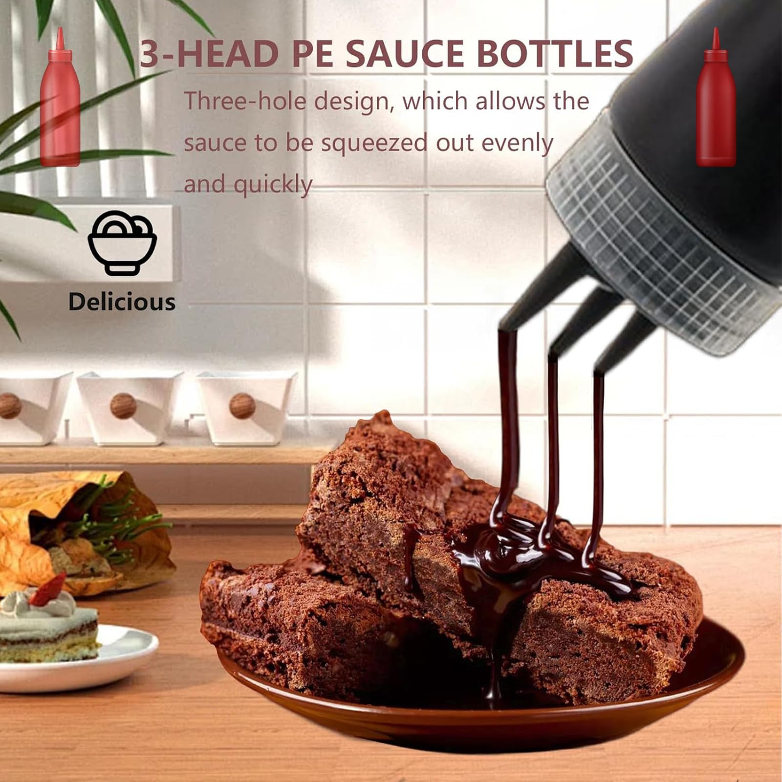 Calentador eléctrico de Salsas, Calentador de biberones, dispensador de Queso y Nachos, máquina para conservar el Calor de Las mermeladas con Botellas de 650 ml