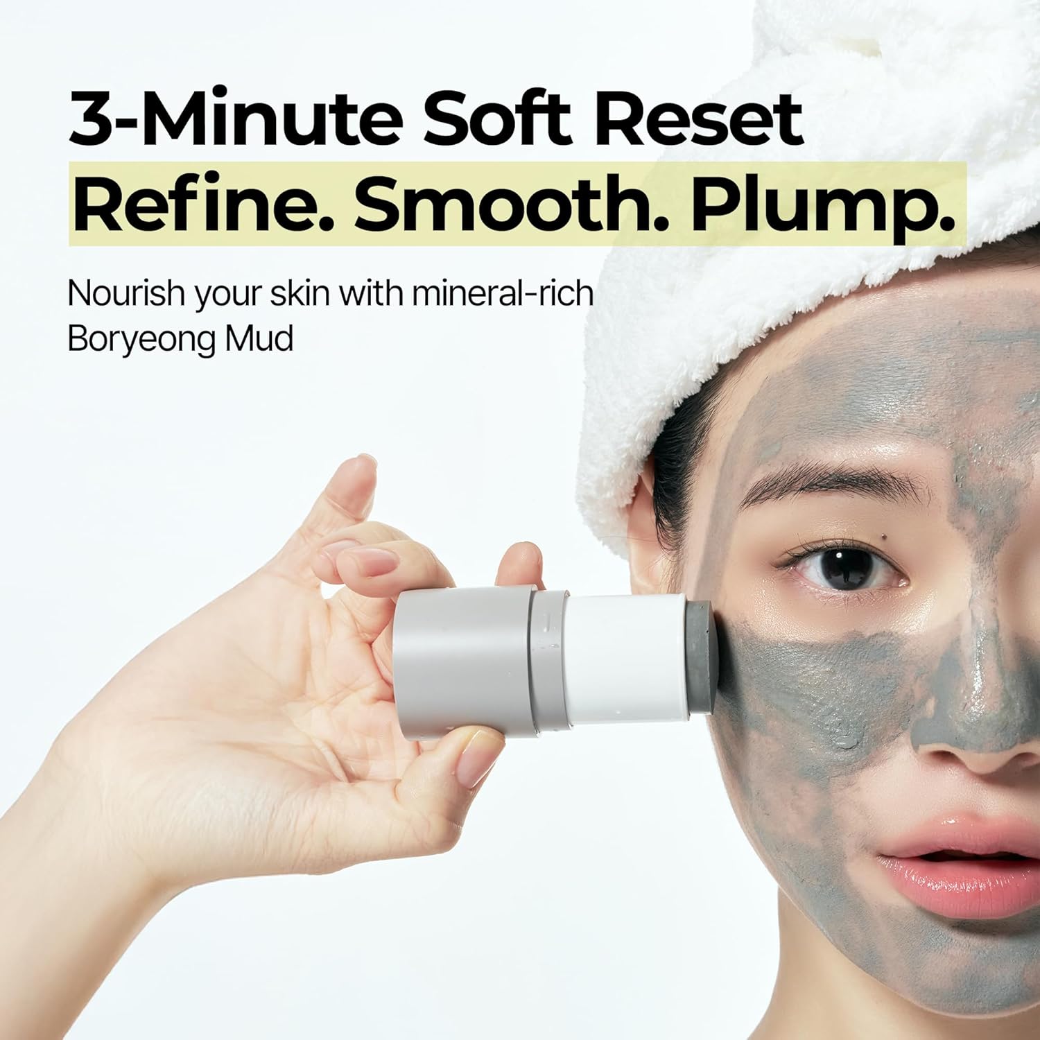 BRMUD Relief Mud Stick Mask | ATEEZ Pick- 3-Minute Pore Mask Skincare w/Boryeong Mud, Tea Tree Oil & PHA – Absorbs Oil, Decongests Pore & Smooths Skin – Korean Clay Stick Mask (1.05 oz)