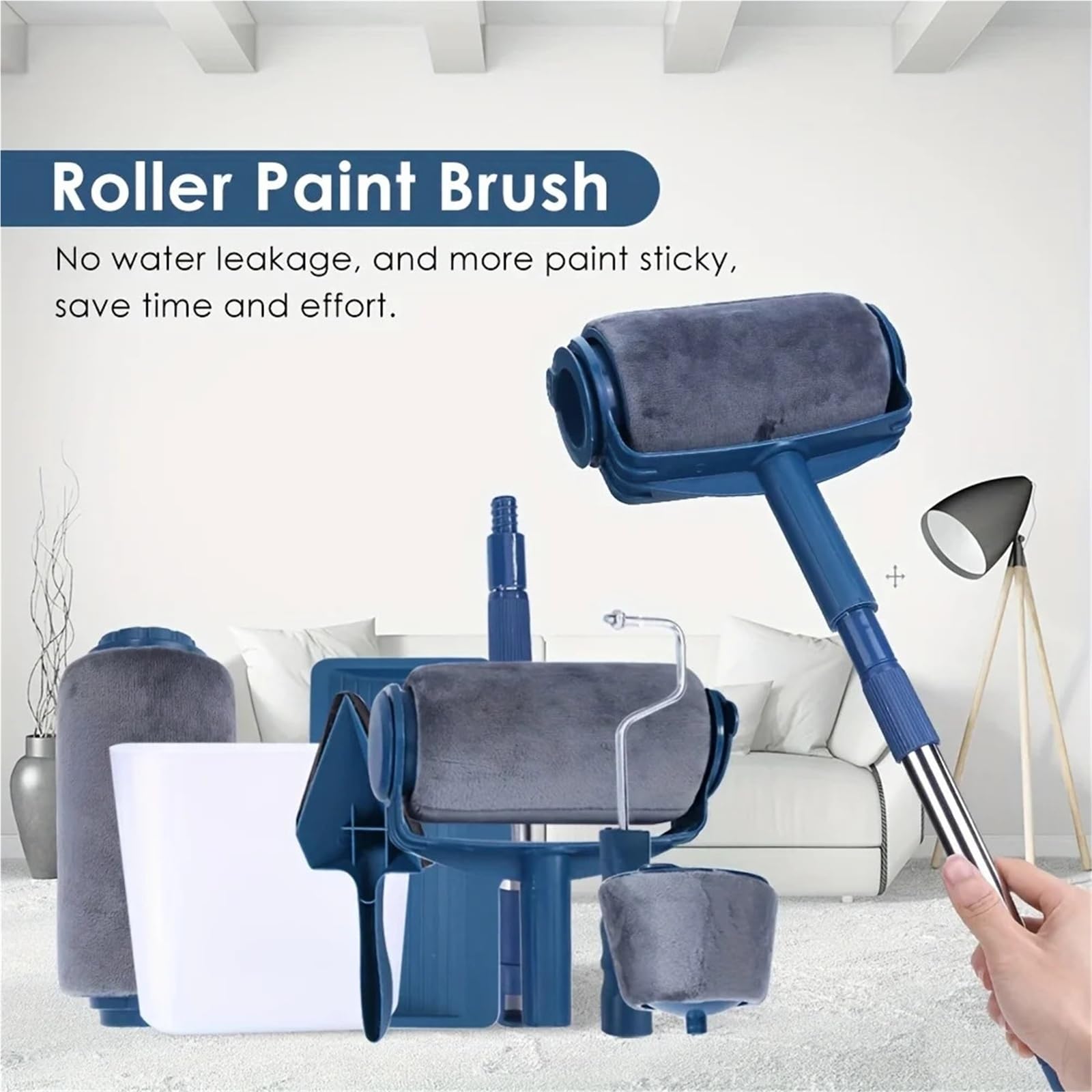 Rullo Per Pittura 1 set di strumenti for manico for pennello angolare for rullo vernice multifunzionale rotolo pittura murale fai da te for uso domestico pennelli for facili usare