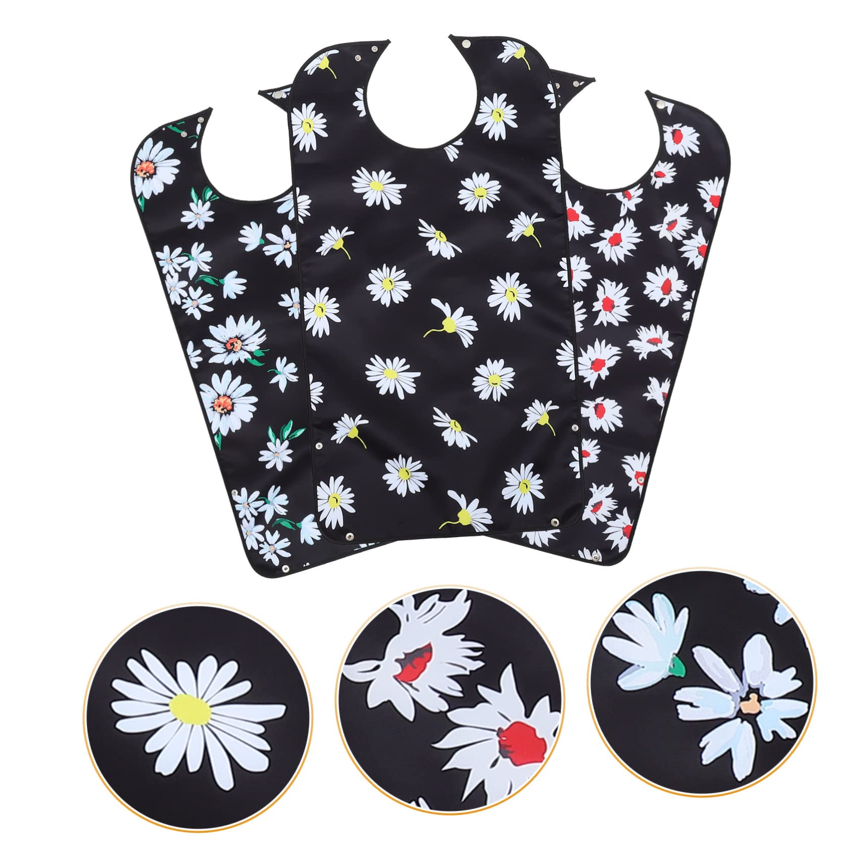 3 Stück-pack Polyester Lätzchen für Erwachsene mit Leichtem Material und Schutz für Empfindliche Kleidung für Senioren und Alltag