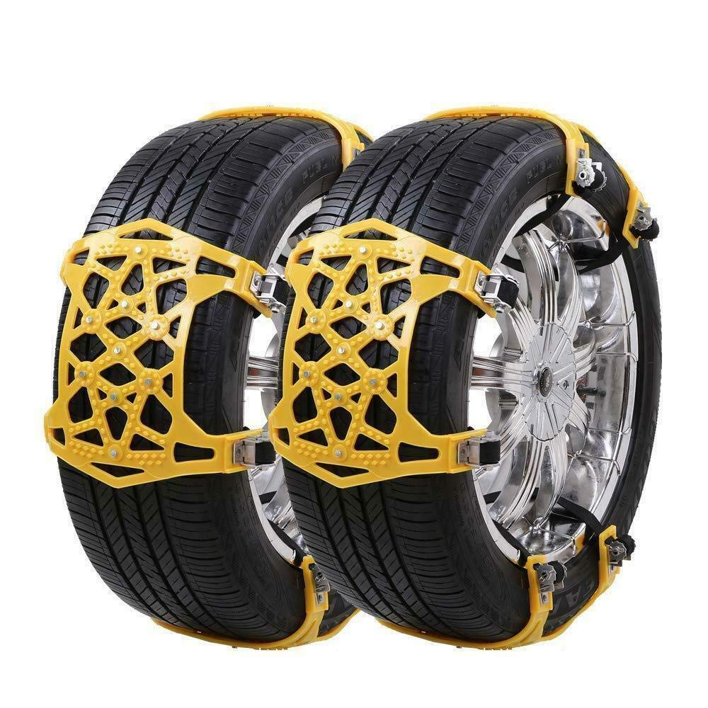 Riloer Cadenas de Neumáticos Antideslizantes Portátiles para Automóviles - 6 Piezas Universales para Neumáticos de 165-285 mm