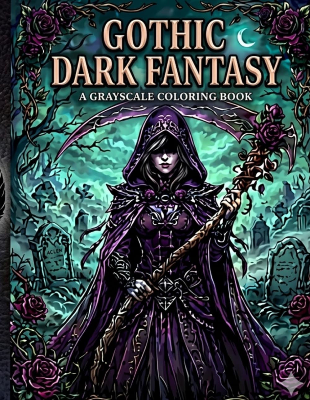 Gothic Dark Fantasy: A Grayscale Coloring Book