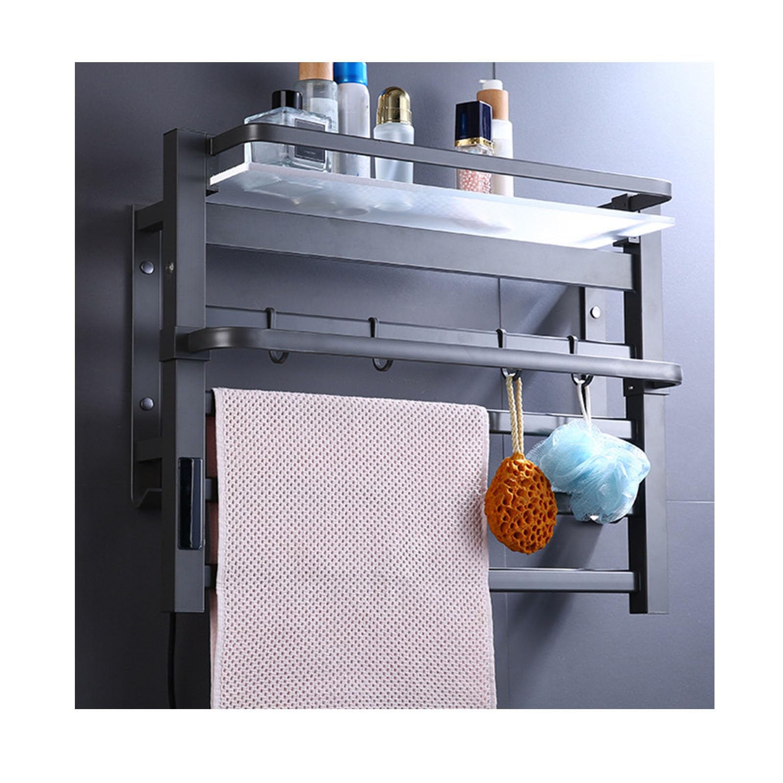 Toallero de pared con temporizador para eliminar toallas húmedas