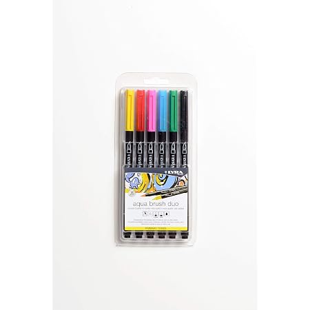 Tombow ABT Dual Brush Pen Set Vintage, Pennarelli A Doppia Punta, Inchiostro A Base D'Acqua, Ideale Per Lettering E Acquerello