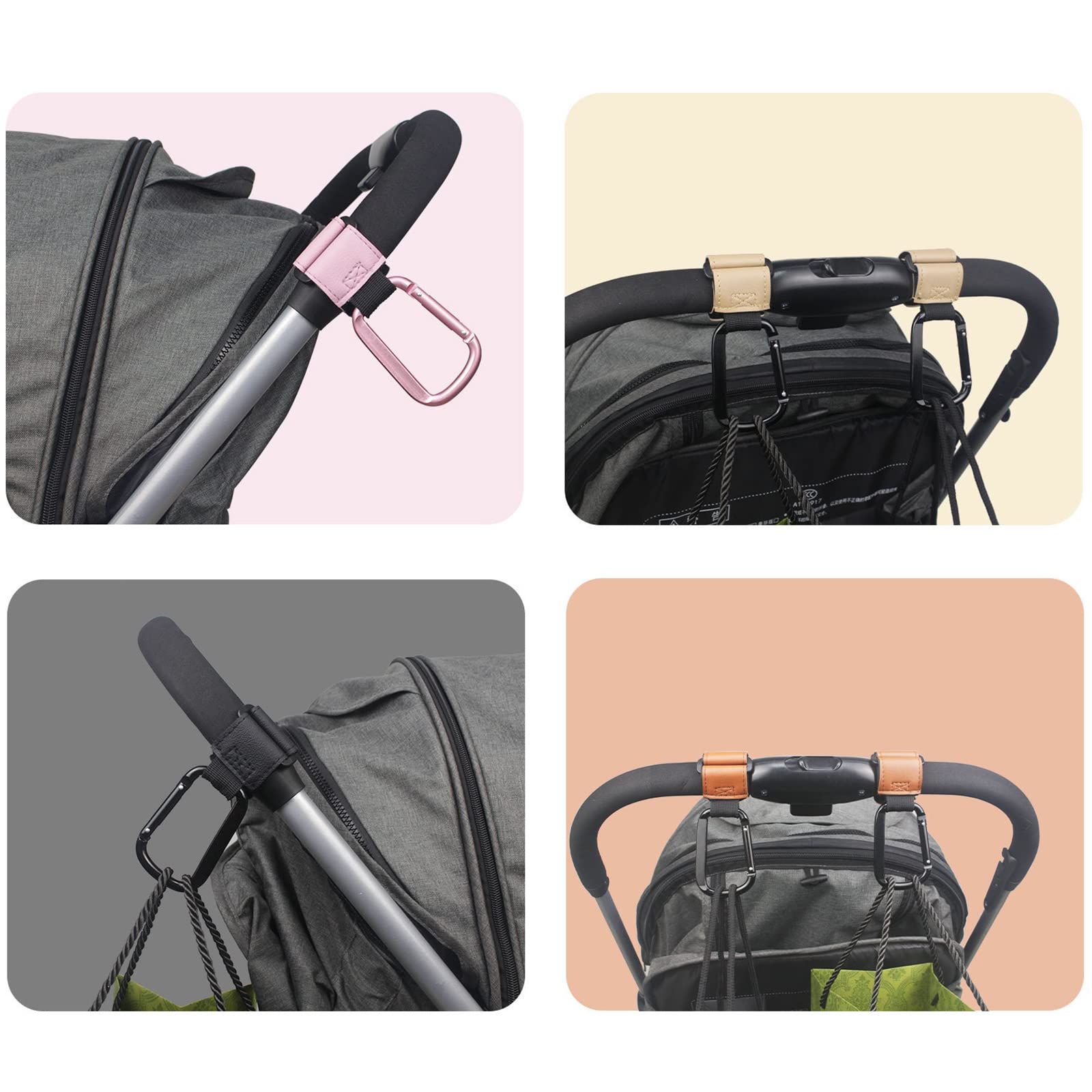 Hooks Pushchair Hook Upgrade Carabiner Pram Hook for Hanging Bag Purse Accessories