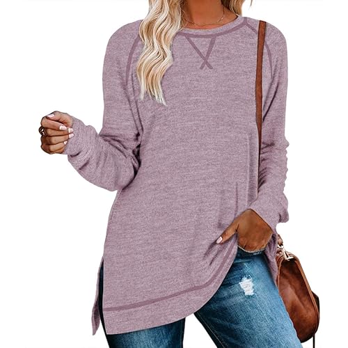 Aokosor Tunic Tops for Women 2025 Long Sleeve Shirts for Leggings Loose Fit Sweaters
