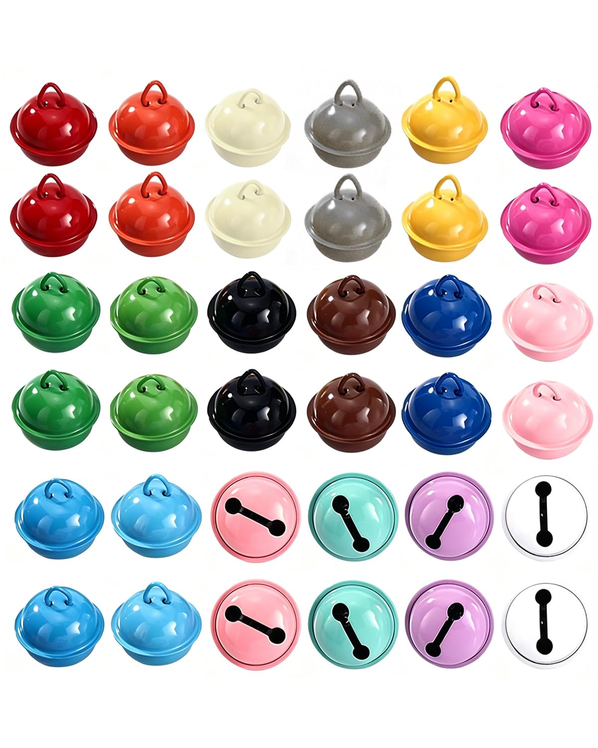 Campanelle Colorate 22mm, 36 Pezzi Set da 18 Tonalità, Ideali per Appendere Ornamenti e Realizzare Decori Fai-da-te Resistenti al Logorio