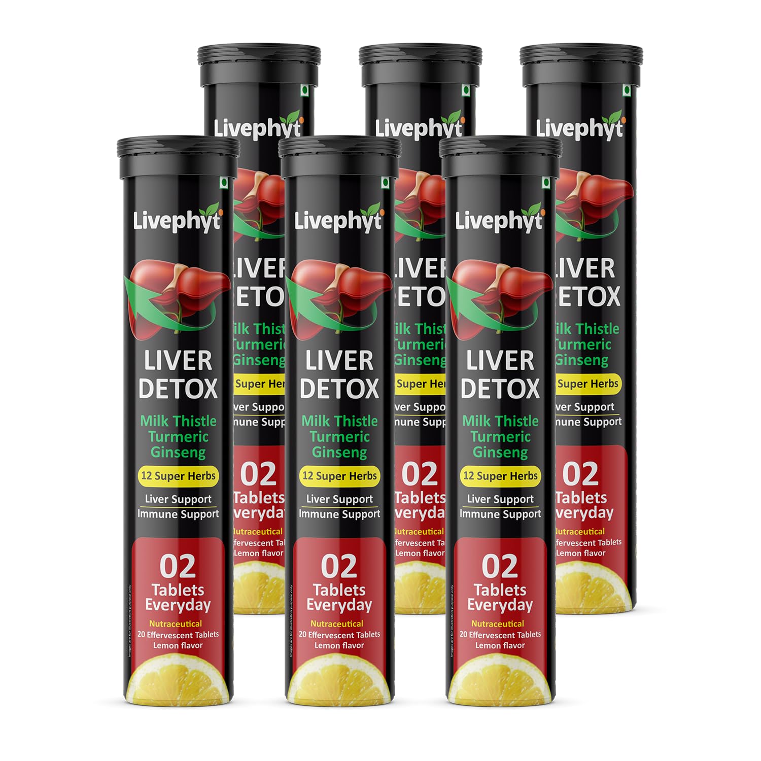 Liver Detox Effervescent Tablets (Pack of 6)-image-40