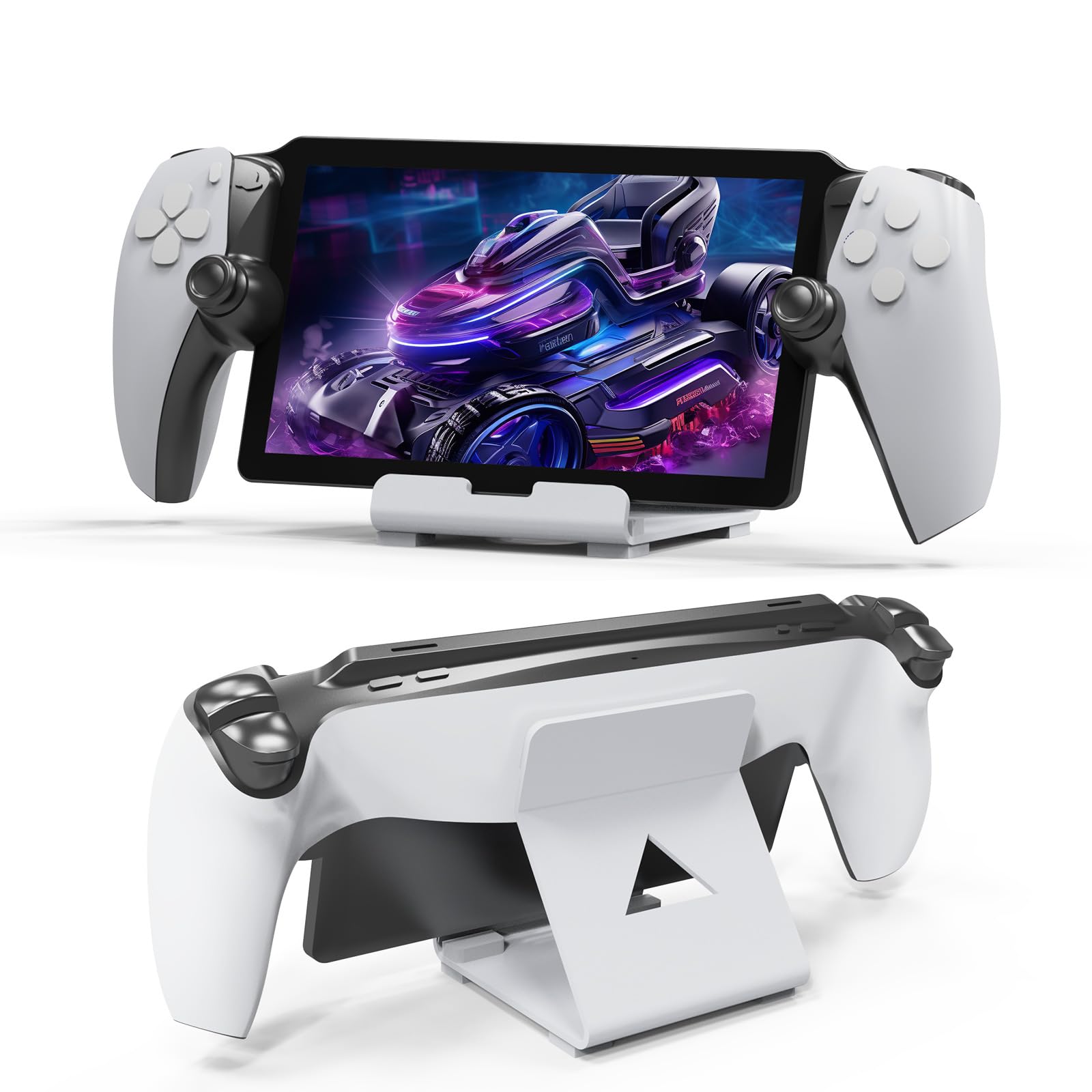 Soporte para Sony PlayStation Portal,Sony PlayStation Portal Soporte Antideslizante,Base Multifuncional portátil,Antideslizante Soporte-Blanco