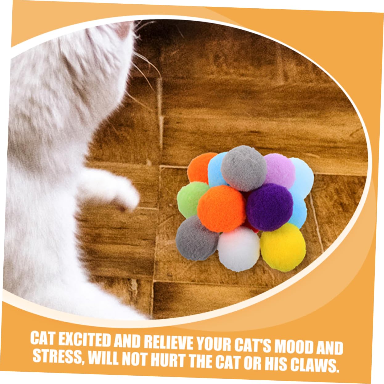 YARNOW 500 Pièces Balle Jouet pour Chat Chats d'intérieur Jouant aux balles Chasse Jouet s pour s à gratter pour d'intérieur Boules à mâcher pour Peluche
