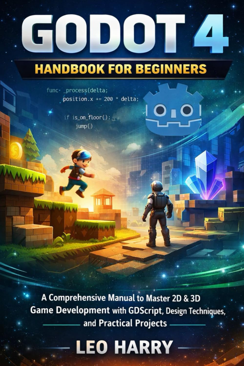 Godot 4 Handbook for Beginners: A Comprehensive Manual to Master 2D & 3D Game Development with GDScript, Design Techniques, and Practical Projects (Game Guide)