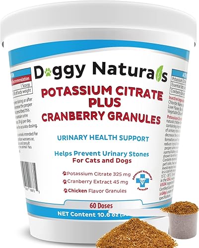 Miniatura 4 de Citrato de potasio más gránulos de arándano de 10.58 oz para gatos y perros  Soporte del tracto urinario  Ayuda a disuadir la formación de cálculos