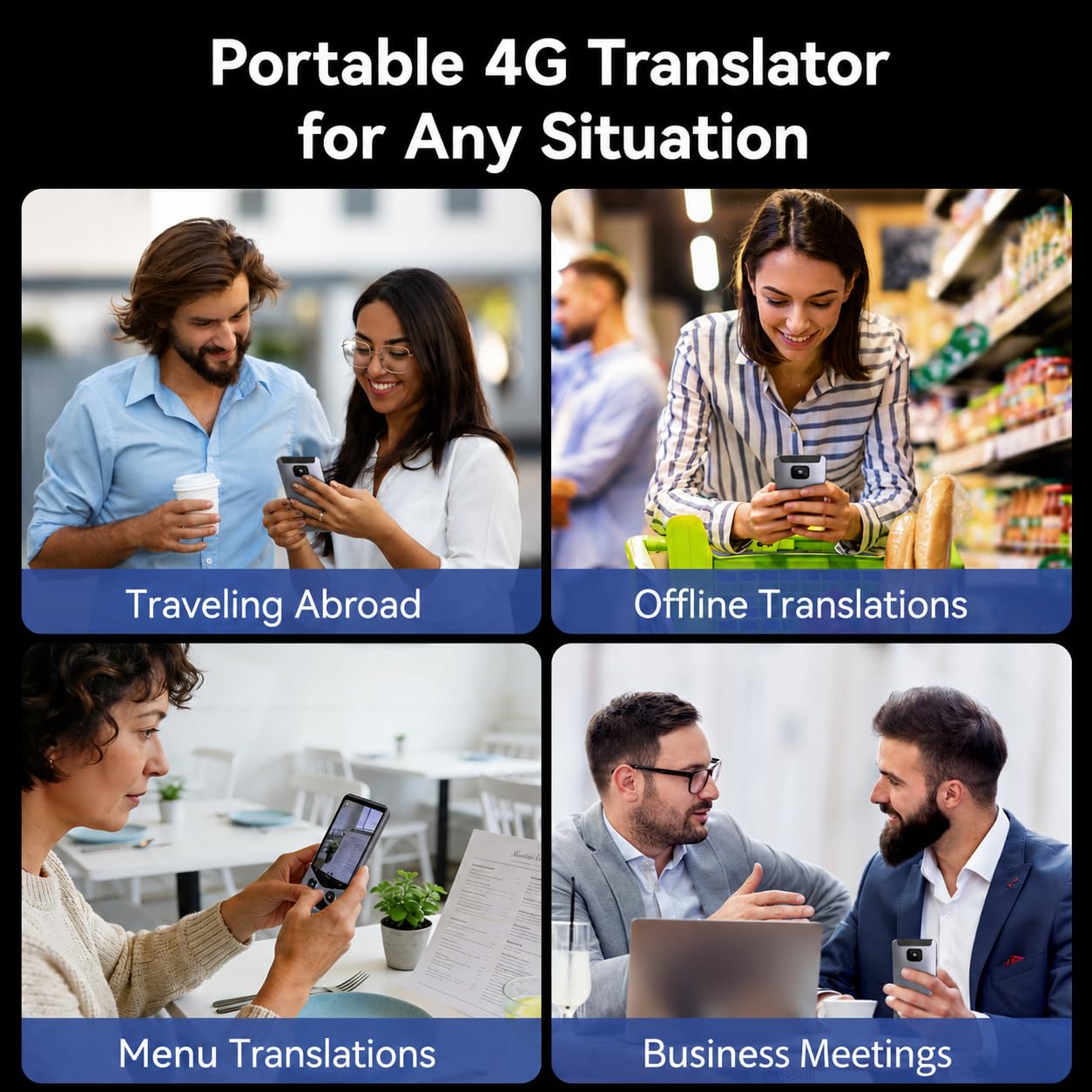 SKARA Traduttore Vocale Istantaneo AI, Oltre 150 Lingue, SIM 4G, WiFi e Offline, Traduttore con Traduzione Fotografica OCR, Traduzione di Gruppo, Dispositivo di Traduzione per Viaggi e Business