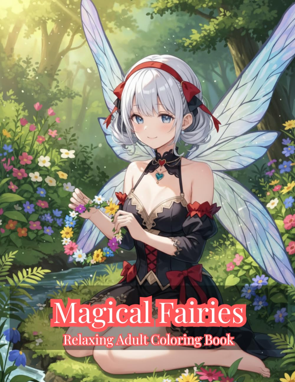 Magical Fairies: Relaxing Adult Coloring Book for Stress Relief