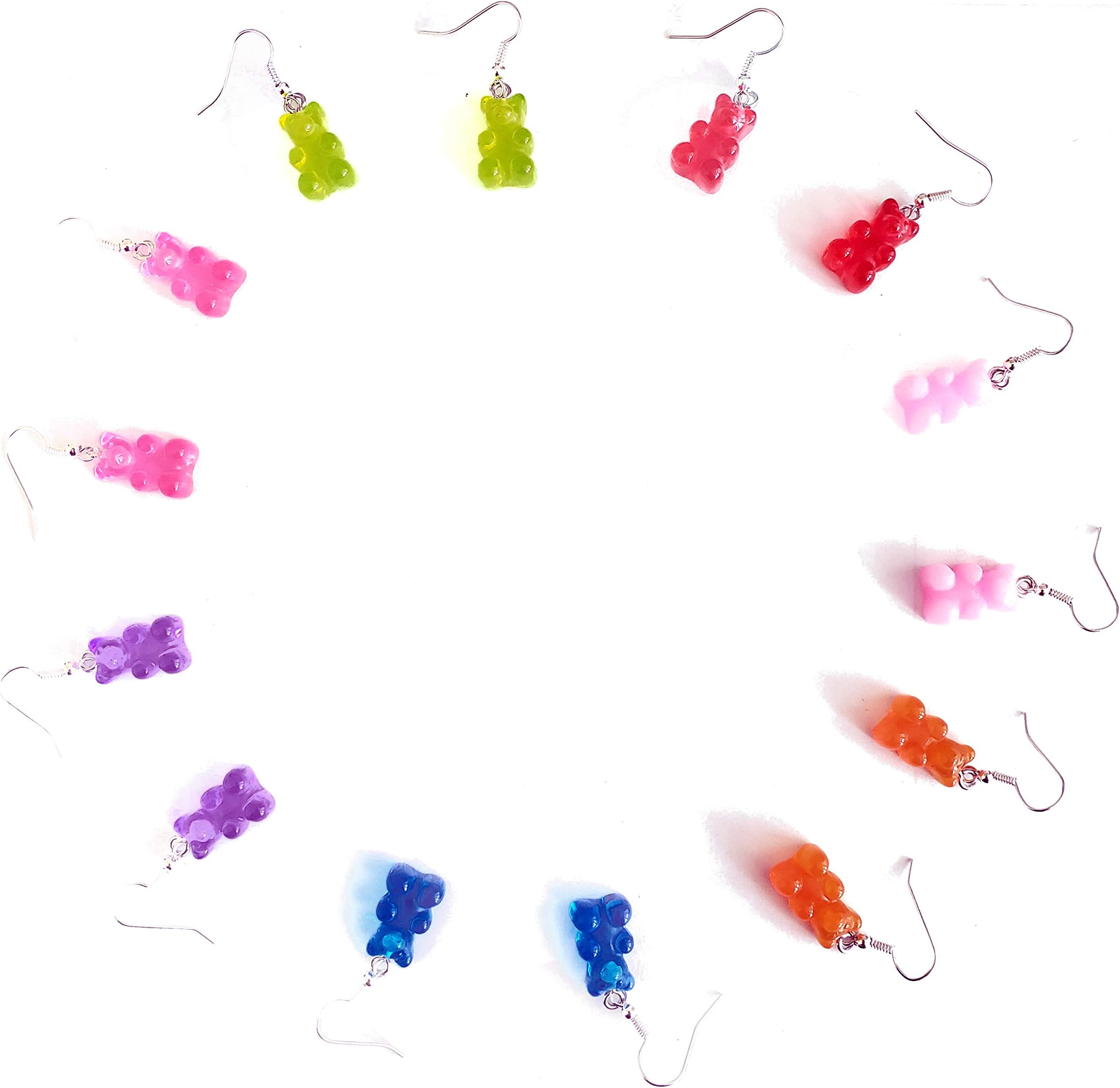 FanCornerCreations Gummy Bear Drop Earrings (Orange)