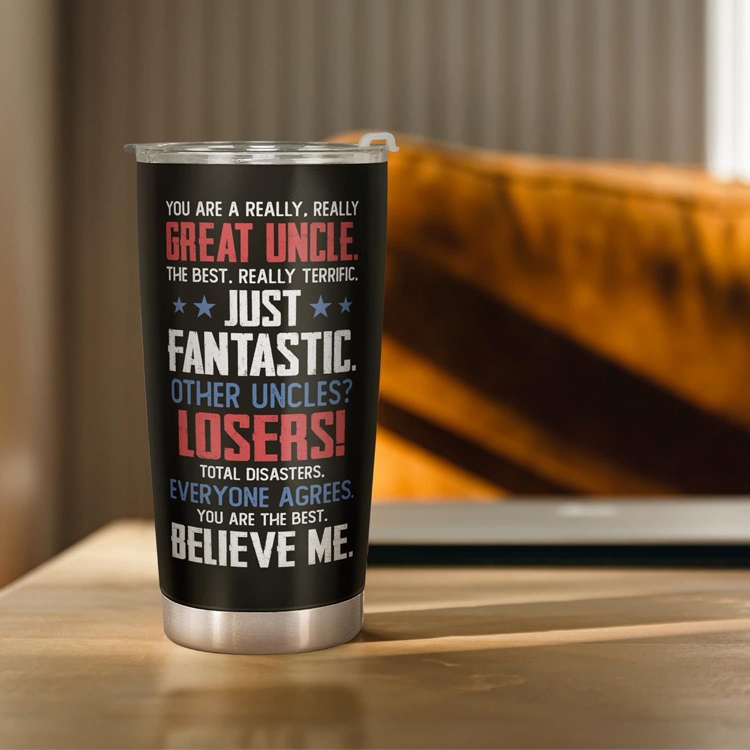 Gifts for Uncle from Niece Nephew - Fathers Day Gift for Uncle - Birthday, Father's Day, Christmas Uncles Gifts for Men - Funny Gift Ideas for Uncles from Niece, Nephew - 20 Oz Tumbler - Image 5